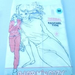 Warm n Cozy Thermal Underwear Size M Raschel White